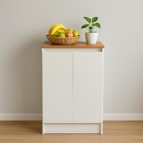 Armário Balcão multiuso estreito despensa aparador buffet 2 portas 60cm cozinha lavanderia