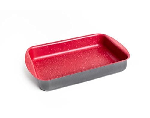 Genérico Forma de Assar RedSilver 35cm Vermelha Retangular para Todos os Tipos de Fogões