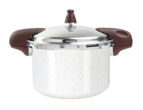 Brinox - Panela de Pressão 5,4L Antiaderente Ceramic Life Pressure com Fundo de Indução - Vanilla
