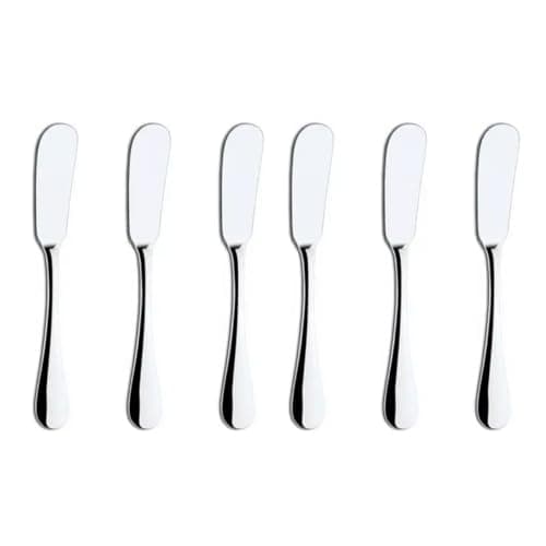 Kit 6 Espátulas para Manteiga, Requeijão, Geléia, Patê, Inox Linha Premium c/ 6 Peças Elegante Multiuso Resistente Espalha com Facilidade Perfeito para o Dia a Dia