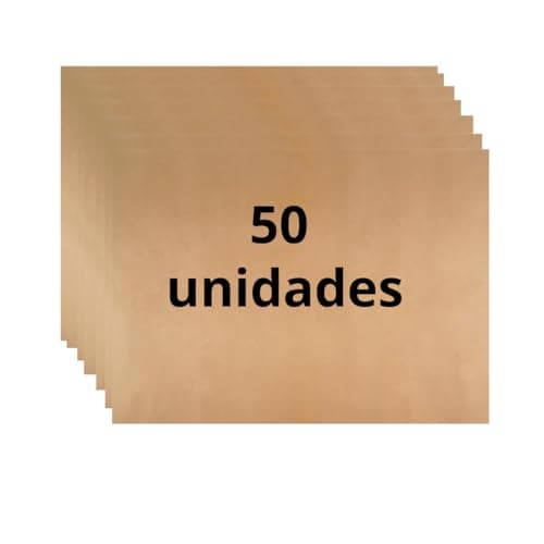 Kit 50 Papel Antiaderente p/Forno Quadrado 30x30cm, Papel p/Forma Multiuso, Resistente e Versátil, p/Assar, Ideal para Forno e Airfryer, Tamanho Adaptável