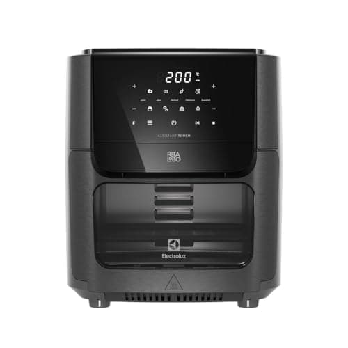 Electrolux Air Fryer Forno 5 em 1 12L 1700W Digital 1 Bandeja Antiaderente 5 modos preparo 7 Receitas Programadas Aviso Sonoro Fritadeira Elétrica sem Óleo Forno Bancada EAF85 Grafite 220V