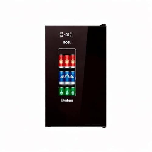 Cervejeira Eos Bierhaus 76 Litros Frost Free com Compressor Black Glass Ece90 220v