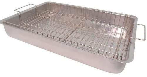 Forma Tabuleiro N°4 Com Grelha Grade Para Assar Borda Alta