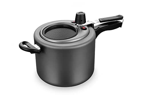 Panela de Pressão MTA c/Visor Grande 4,5L Antiaderente - Grafite