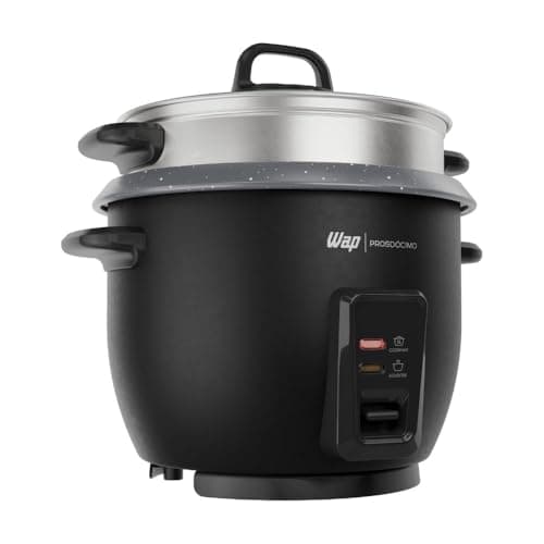 WAP Panela de Arroz Elétrica WRC1000 2 em 1, Suporte para Cozimento de Legumes à Vapor e Desligamento Automático 127V