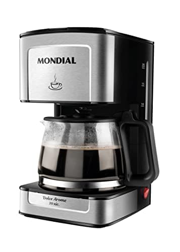 MONDIAL Cafeteira Elétrica Dolce Arome, 110V, 550W, Preto/Inox - C-43-20X-SI