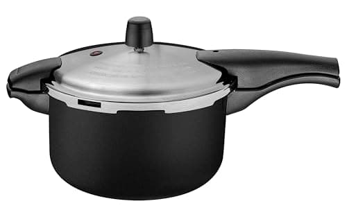 Panela de Pressão Tramontina Vancouver Effect em Alumínio com Revestimento Interno e Externo em Antiaderente Starflon Max Preto 24 cm 6 L