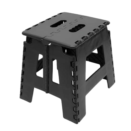 Banqueta Dobrável Portátil Reforçada em Plástico 32cm de Altura – Compacta, Leve, Resistente Multiuso para Adultos e Crianças Suporta Até 150Kg Com Alça Para Transporte