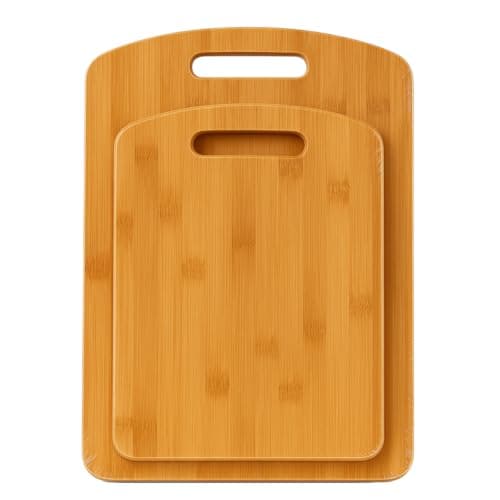 Kit 2 Tábuas de Corte em Bambu 33x24cm Resistentes Ecológicas e Antibacterianas Ideal para Carnes Legumes e Cozinha Doméstica