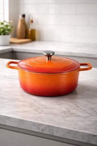 Caçarola 24cm Indução, 4,5L, Panela Antiaderente, Revestimento Cerâmico de Alta Qalidade, Fogão Convencional e Indução, Panela Estilo Francesa com Tampa, Alta Durabilidade e Resistência