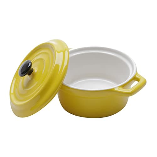 WOLFF - Mini Caçarola de Porcelana Black Lid Amarela 13cm x 10cm x 8cm 150ml