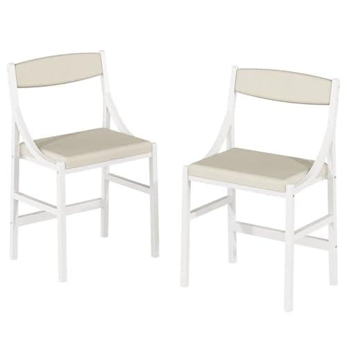 Conjunto de 2 Cadeiras, Cadeira de Jantar com Estrutura de Madeira e Assento Estofado, Design Moderno e Versátil para Sala de Jantar, Cozinha e Área de Refeição