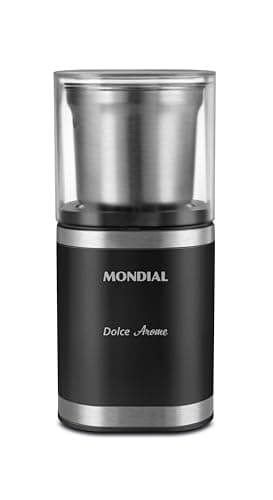 MONDIAL Moedor de Café Dolce Arome, Preto/Inox, 180W, 220V - MCF-01-BI