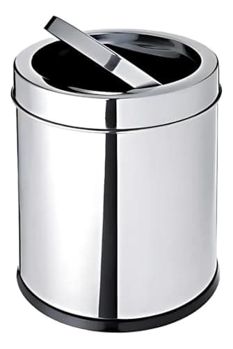 Lixeira Inox 3l Basculante Banheiro Cozinha Escritório Powermaid