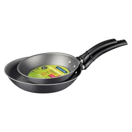 Jogo de Frigideiras Tramontina Turim em Alumínio com Revestimento Interno e Externo em Antiaderente Starflon Max Chumbo 2 Peças