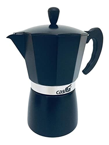 Cafeteira Italiana Moka de Alumínio Preta 300ml 6 Xícaras