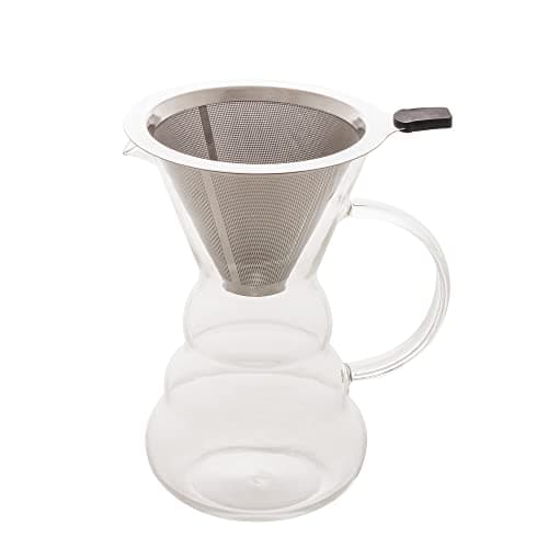 LYOR - Cafeteira de Vidro Borossilicato com Filtro em Inox 500ml