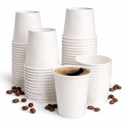 Copo de Papel Biodegradável 110ml Kit com 100 Unidades, Ideal para Café e Bebidas Quentes e Frias