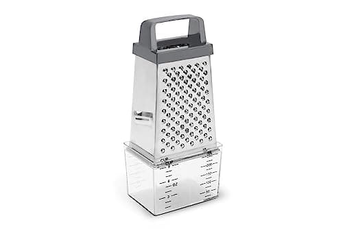 Brinox - Ralador 4 Faces Com Coletor Top Pratic, 20,5 Cm - Aço Inox