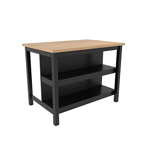 Bancada Gourmet Ilha Cozinha c ilumina Ditália 2prat Cd-1019 cor:preto