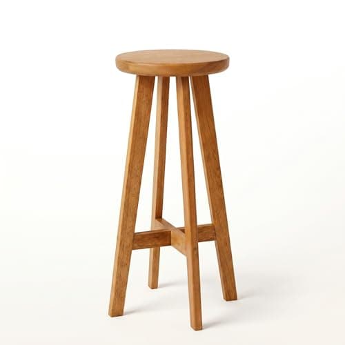 1x Banqueta Alta 70cm em Madeira para Balcão de Cozinha e Área Gourmet – Resistente e Moderna – Arveni (1)