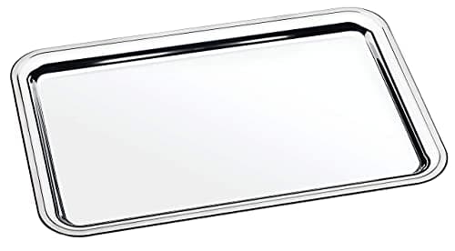 Tramontina 61712480 Bandeja Retangular Aço Inox, Prata, 491 X 331 mm