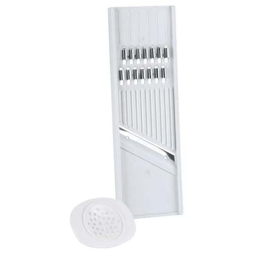 Cortador e Ralador de Legumes Queijo Frutas com Lâmina de Aço Inox para Fatiar e Ralar com Praticidade e Segurança