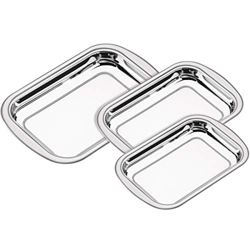 Jogo de Assadeiras Aço Inox com 3 Peças Tramontina Cosmos Prata