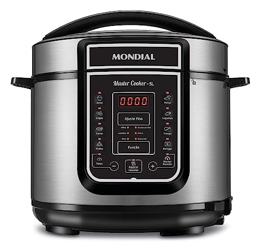 MONDIAL Panela de Pressão Digital, Master Cooker - 5L, 220V, Preto, 900W - PE-38