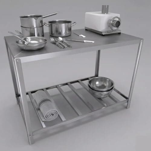 Mesa Inox Profissional Para Restaurante E Cozinha 92cm