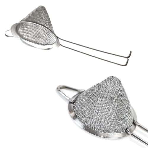 Peneira Cônica Inox Diâmetro 8cm Malha Fina Coagem Dupla Coador Profissional Dupla Coagem Barman NilosDecor
