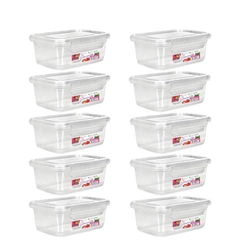 Kit 10 Potes Marmita Fitness 750ml Travas Freezer Microondas