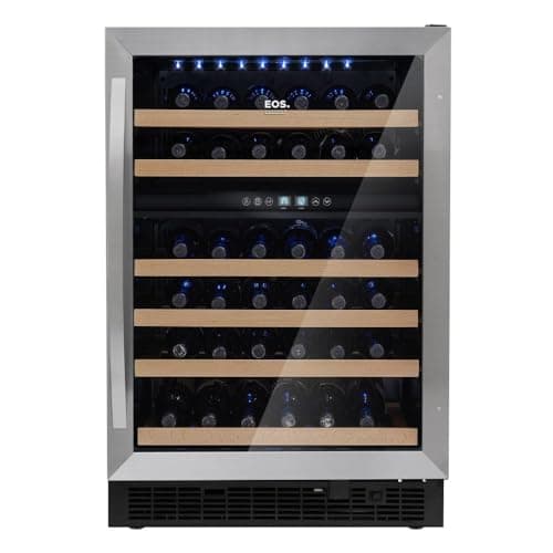 Adega Climatizada de Embutir 51 Garrafas Eos Premium Dual Zone com Compressor e Porta Vidro e Inox Ece155a 220v