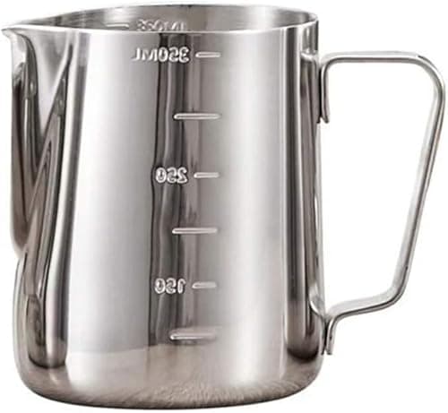 Jarra Barista em Aço Inoxidável, 350ml, com Bico Fino, para Espumar Leite e Latte Art