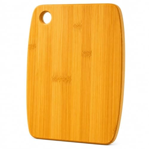 Tábua de Corte de Bambu 30x22 cm Retangular para Cozinha, Carne e Alimentos - Qualidade Premium