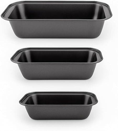 Kit 3 Formas Antiaderentes para Assar Pão, Forma de Pao, Forma para Pao, Ideal para Pães e Bolo, Fácil de Desenformar e Limpar