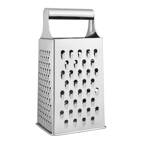 Ralador de Aço Inox 4 Faces Multiuso para Queijo, Legumes, Verduras e Frutas