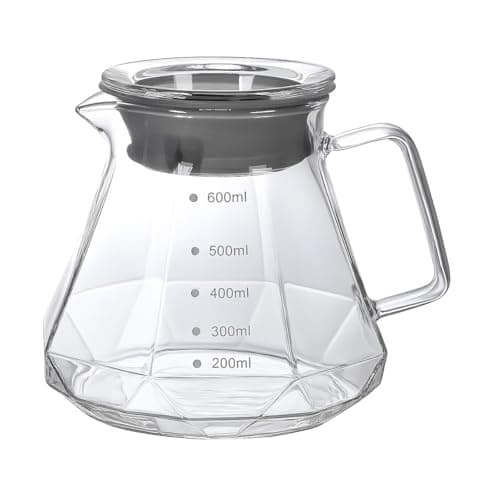Jarra de Vidro Borossilicato 600ml Diamantada Com Tampa