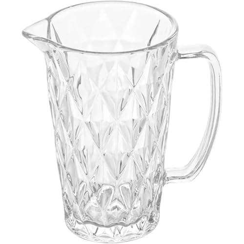 Jarra de Vidro Diamond Design Elegante Resistente Versatil Para Sucos Água Drinks e Cafés Ideal Para Cozinha Bar Restaurante