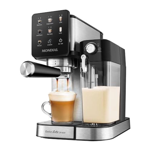 MONDIAL, Cafeteira Espresso Automática Dolce Latte 20 bar, Preto/Inox 1250W, 220V - CCL-01