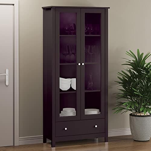 Cristaleira Ditália 2 Portas 1 Gaveta E-954 Preto