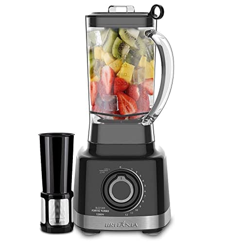 Liquidificador Turbo, Blq1300p, 1400W, 3L, Chumbo, 127v, Britânia