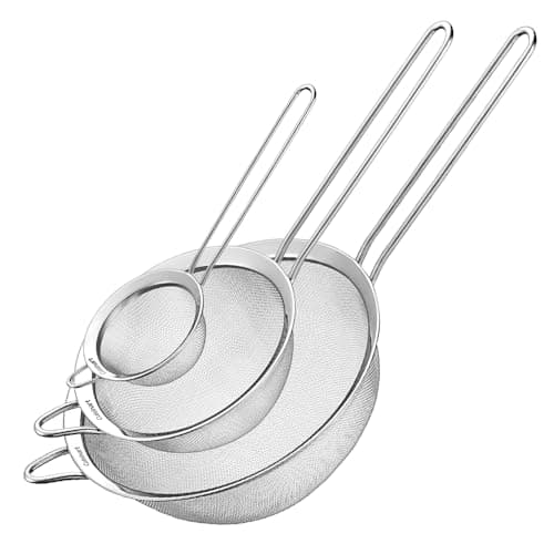Peneiras em Aço Inox, Cuisinart, 3 Tamanhos - 8, 14 e 20 cm