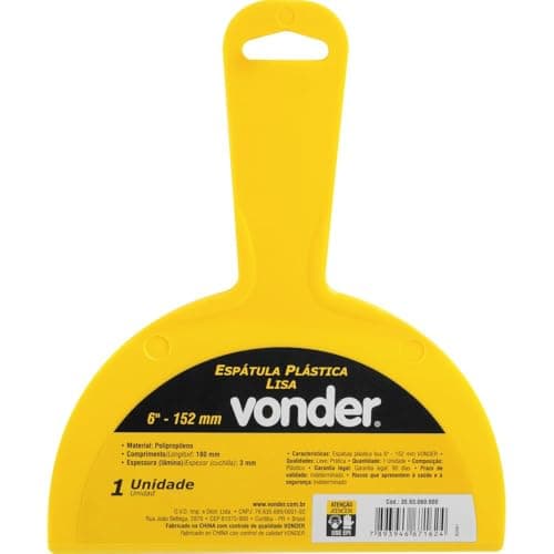 Vonder, Espátula Plástica Lisa De 6".