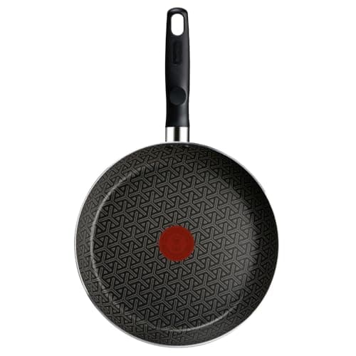 Frigideira Rochedo Robusta Grafite 24cm com Antiaderente Resist 3X, Reforçado com Partículas Minerais, Alta Espessura, Base Limpa Fácil e Thermo-Sinal