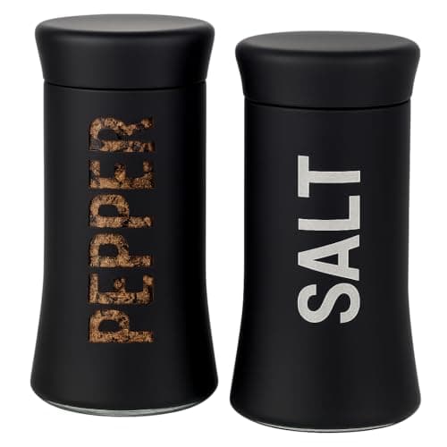 Saleiro e pimenteiro Kit Premium em preto fosco saleiro de mesa 2 peças 100 ml porta sal saleiro preto