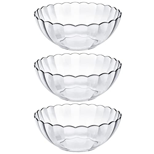 Conjunto De Tigelas Redondas Marinex Bella 3 Peças Bowls De Vidro 1 Litro