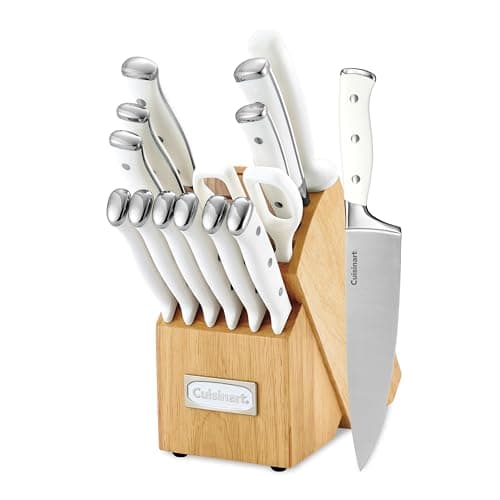Conjunto de facas Cuisinart C77WTR-15P Classic com 15 peças, branco