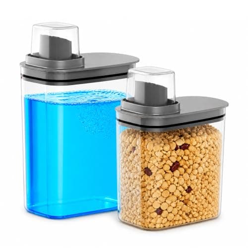 Dispenser De Sabão Para Casa Lavanderia Kit com 2 Linha Flow 2,3L e 1,5L Chumbo